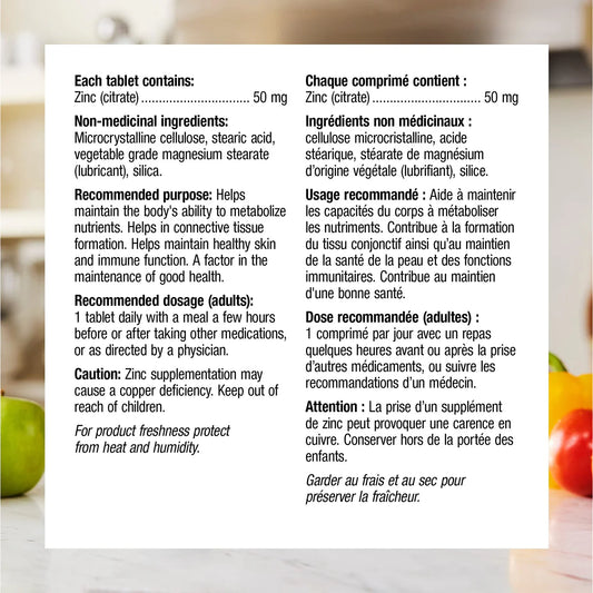 Webber Naturals Zinc Citrate 50mg