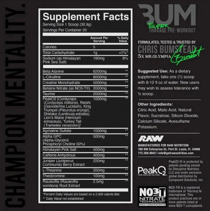 CBUM Thuper Thavage Pre-workout 622g