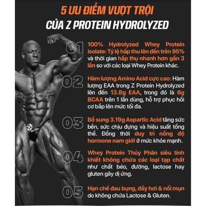 Z Protein Hydrolyzed Whey Protein Isolate 5lbs