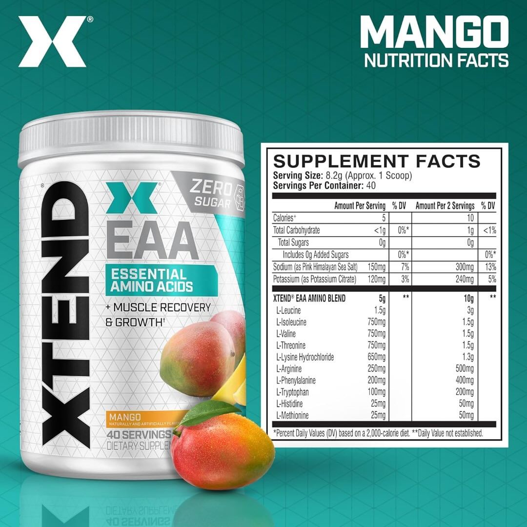 XTEND EAA Essential Amino Acids 40 servings 0 Sugar